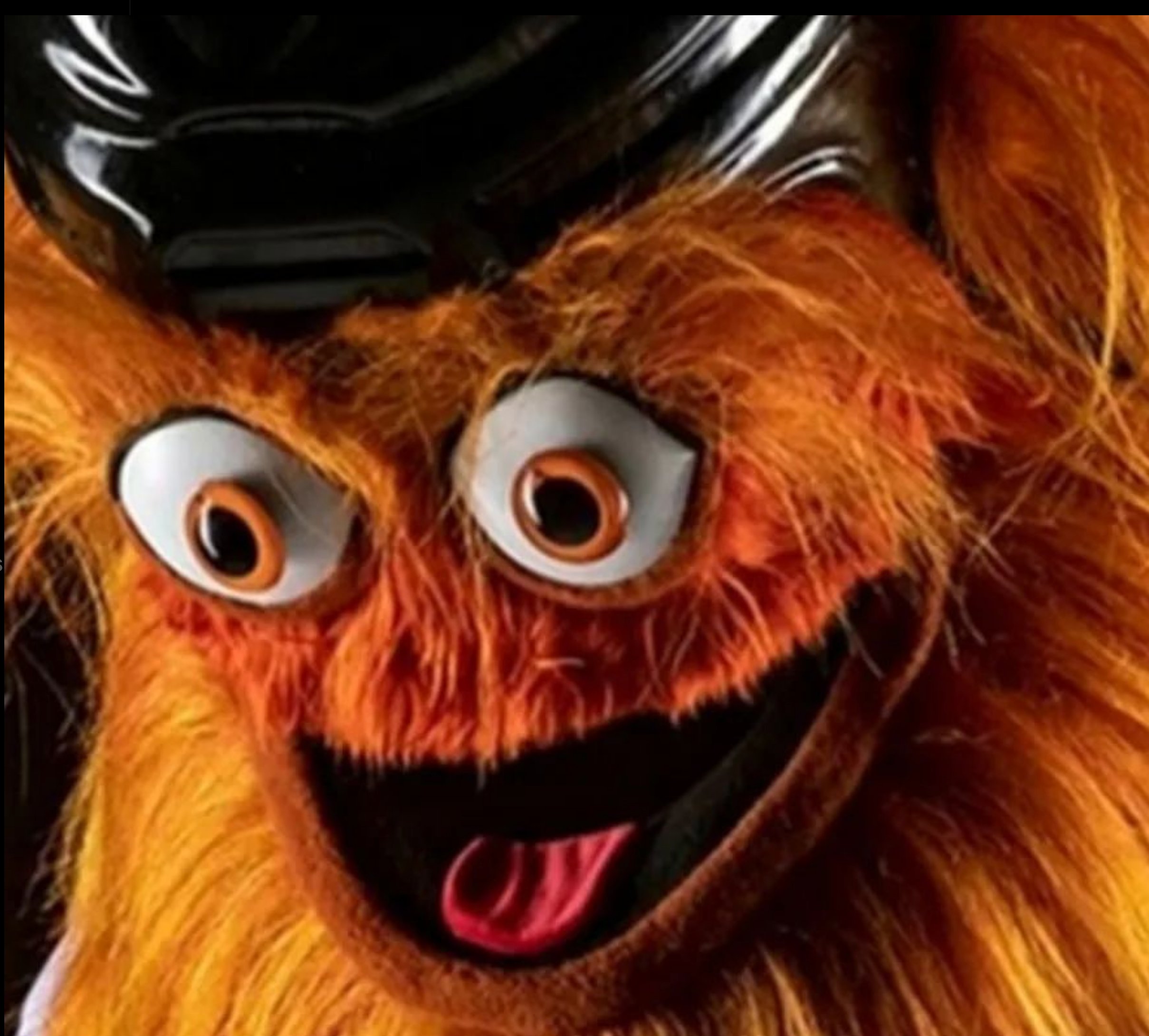 Gritty the mascot with absolute chaotic energy.'